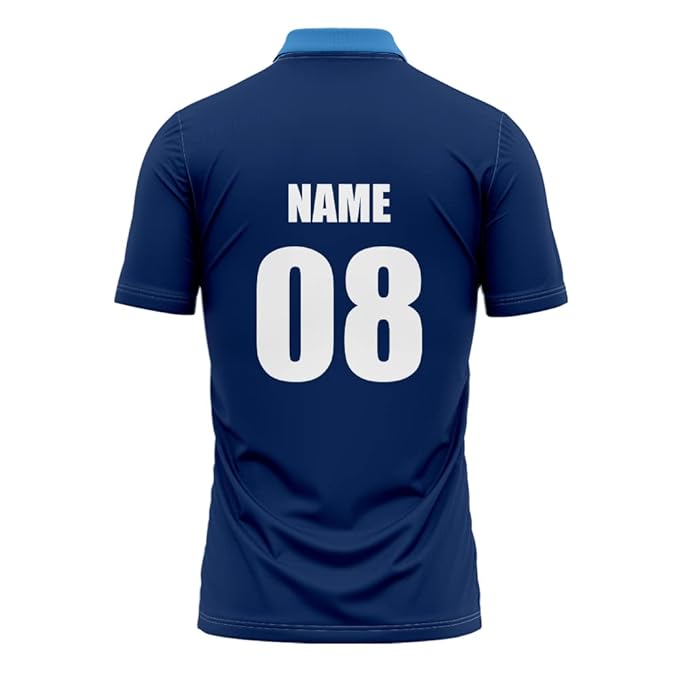 Cricket Polo Collar Sports Jersey for Men with Team Name, Name and Number Printed