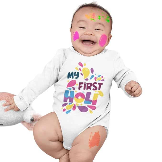 Bon Organik Unisex My First Holi Bodysuit Baby