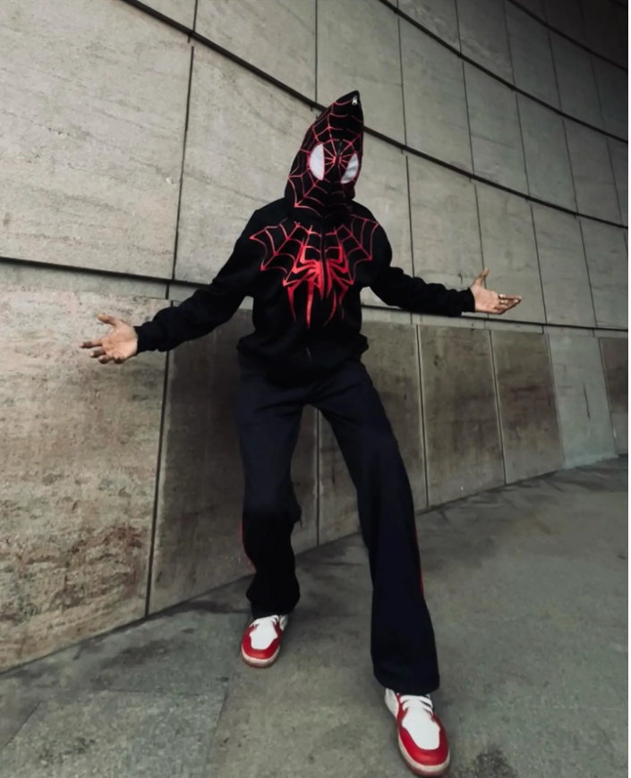 Black Spider Man Full Zipped Hoodies